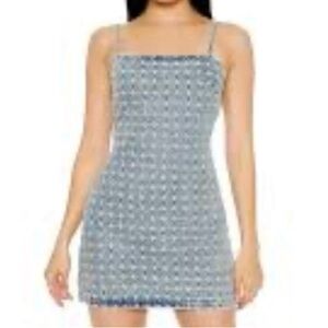FOREVER 21 -Blue Textured Mini Dress